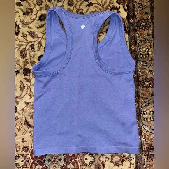 Purple Stretch Knit Racer Back Tank Top - Picture 2 of 6